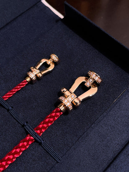 [Vellora Opalyn]FORCE 10 HALF DIAMOND PINK GOLD RED CORDERI LARGE AND MEDIUM MODEL