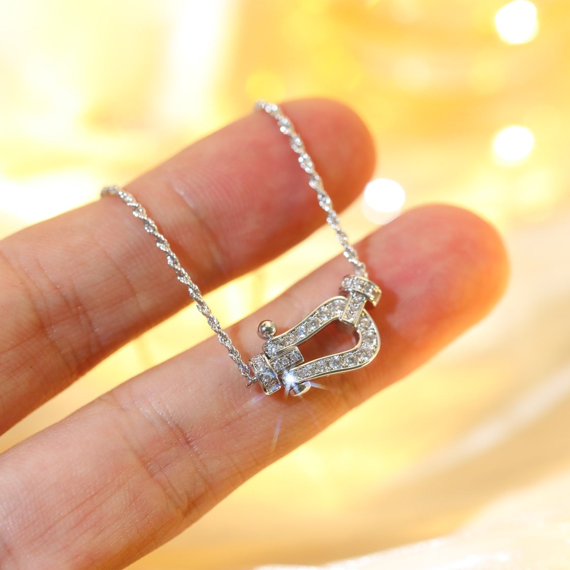 [Vellora Opalyn]FORCE 10 DIAMOND SILVER NECKLACE MINI MODEL