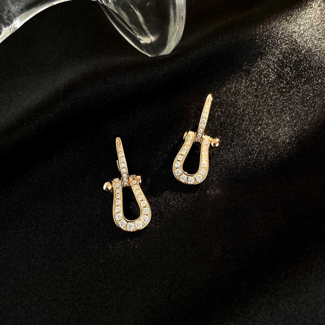 [Vellora Opalyn]FORCE 10 FULL DIAMOND DROP EARRINGS MEDIUM MODEL