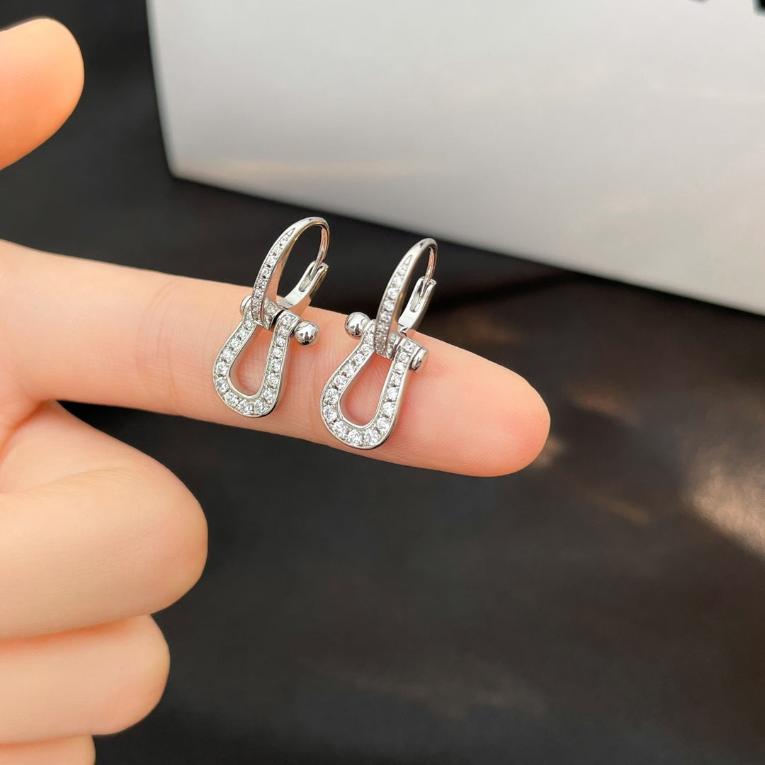 [Vellora Opalyn]FORCE 10 FULL DIAMOND DROP EARRINGS MEDIUM MODEL