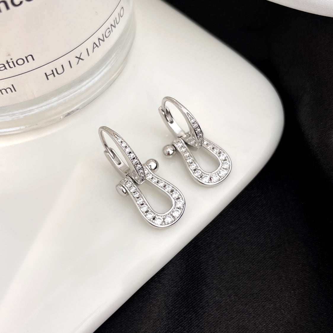 [Vellora Opalyn]FORCE 10 FULL DIAMOND DROP EARRINGS MEDIUM MODEL
