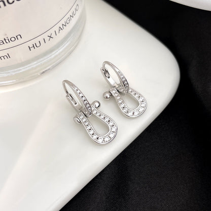 [Vellora Opalyn]FORCE 10 FULL DIAMOND DROP EARRINGS MEDIUM MODEL