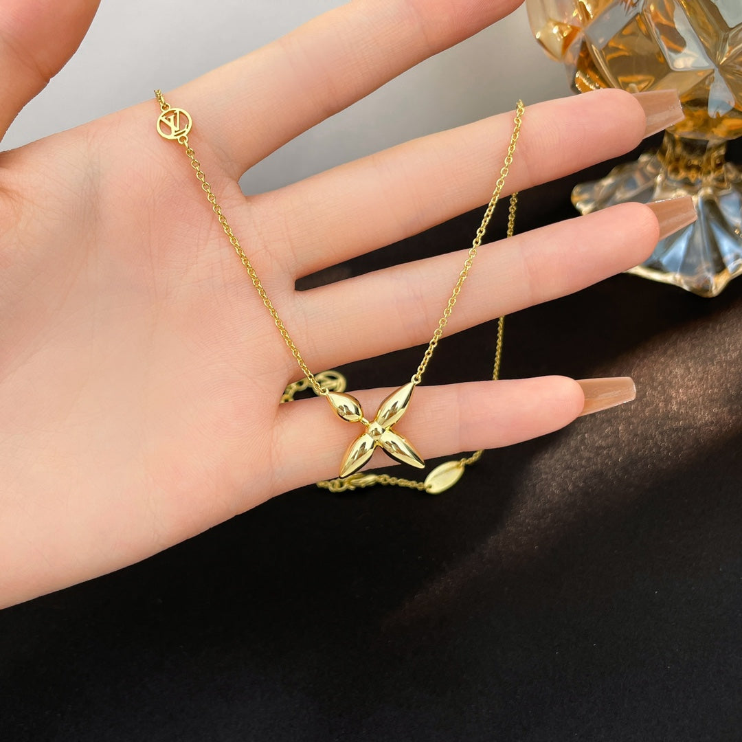 [Vellora Opalyn]LOUISETTE GOLD NECKLACE