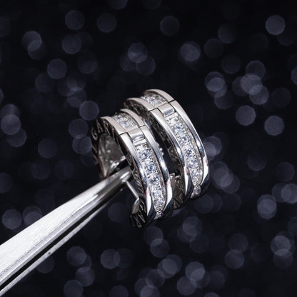[Vellora Opalyn]ZERO 1 MINI SILVER DIAMOND EARRINGS