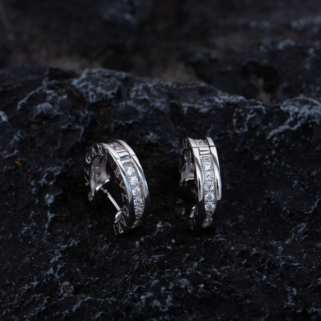 [Vellora Opalyn]ZERO 1 MINI SILVER DIAMOND EARRINGS