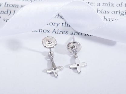 [Vellora Opalyn]VIDYLLE SILVER DIAMOND MINI DROP EARRINGS