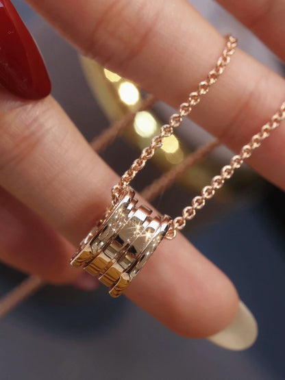 [Vellora Opalyn]ZERO 1 PINK GOLD NECKLACE