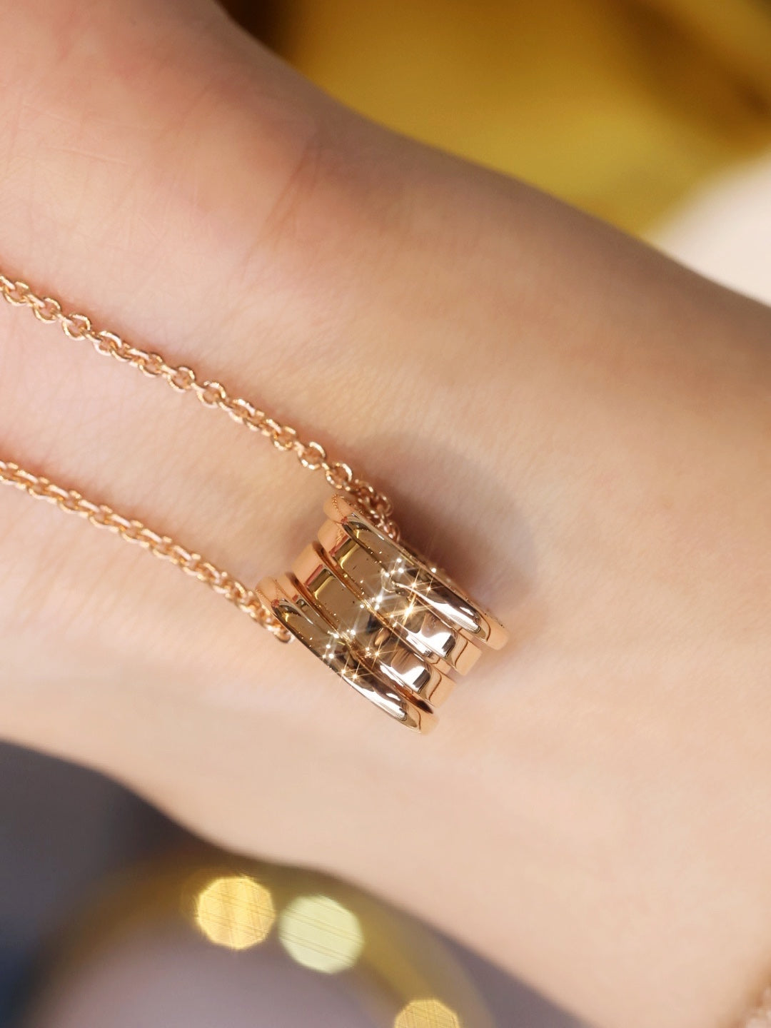 [Vellora Opalyn]ZERO 1 PINK GOLD NECKLACE