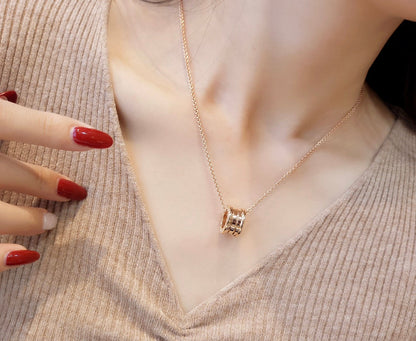 [Vellora Opalyn]ZERO 1 PINK GOLD NECKLACE