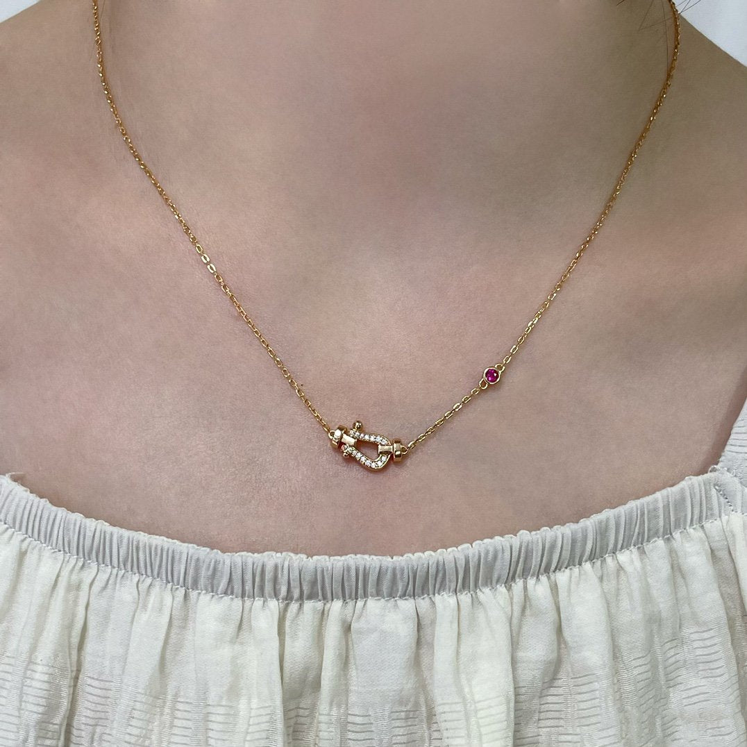 [Vellora Opalyn]FORCE 10 DIAMOND PINK GOLD NECKLACE