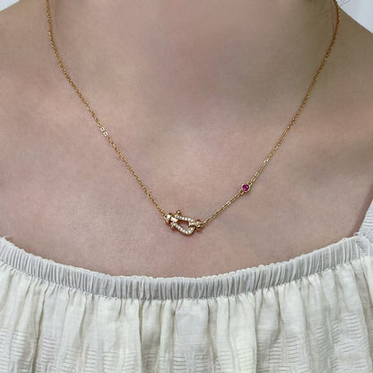 [Vellora Opalyn]FORCE 10 DIAMOND PINK GOLD NECKLACE