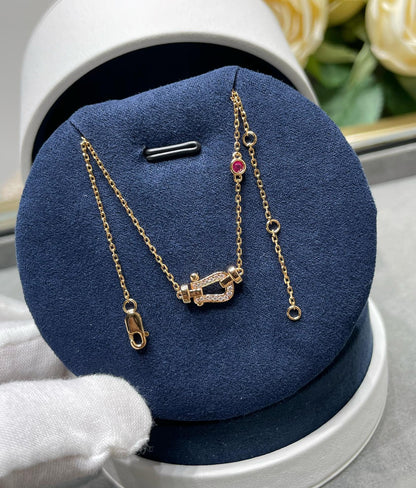[Vellora Opalyn]FORCE 10 DIAMOND PINK GOLD NECKLACE