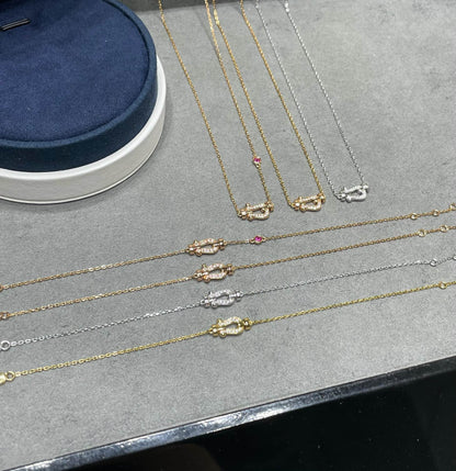 [Vellora Opalyn]FORCE 10 DIAMOND PINK GOLD NECKLACE