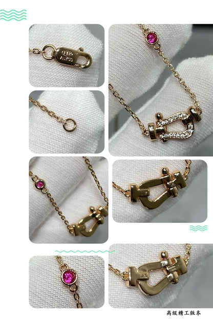 [Vellora Opalyn]FORCE 10 DIAMOND PINK GOLD NECKLACE
