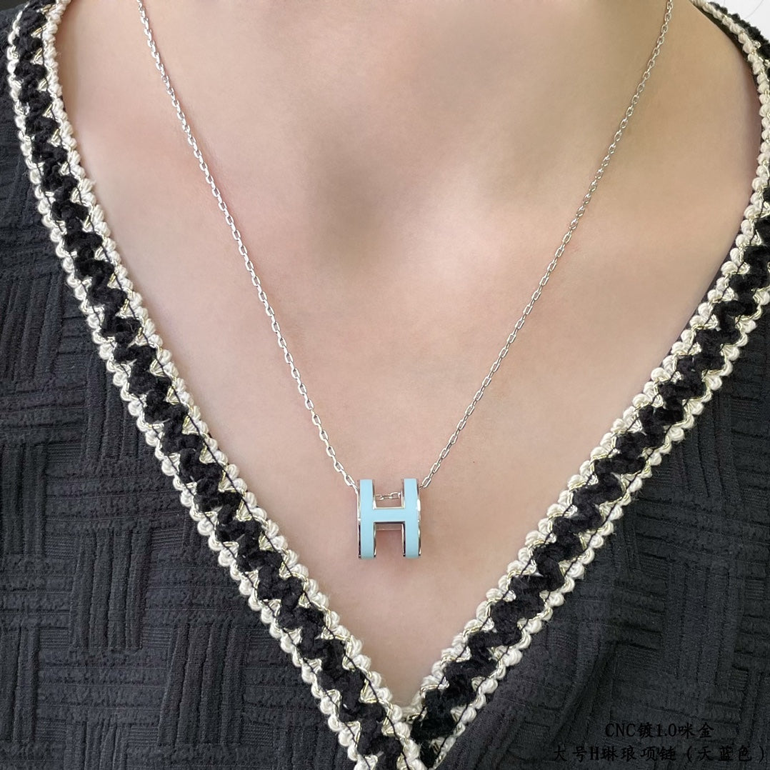 [Vellora Opalyn]POP H SKY BLUE NECKLACE