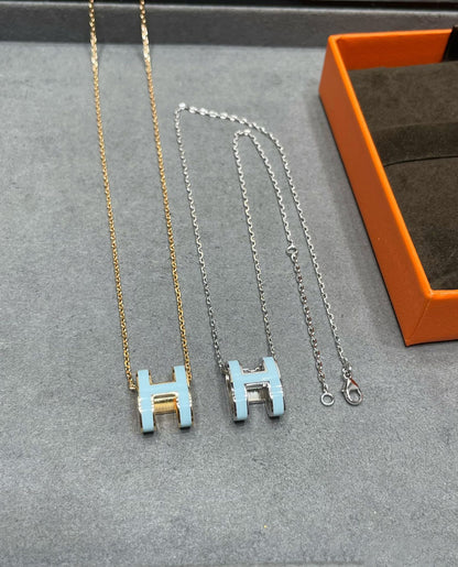 [Vellora Opalyn]POP H SKY BLUE NECKLACE