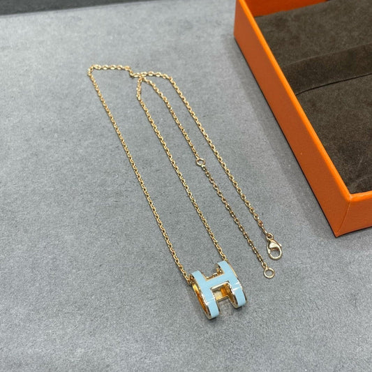 [Vellora Opalyn]POP H SKY BLUE NECKLACE