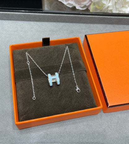 [Vellora Opalyn]POP H SKY BLUE NECKLACE
