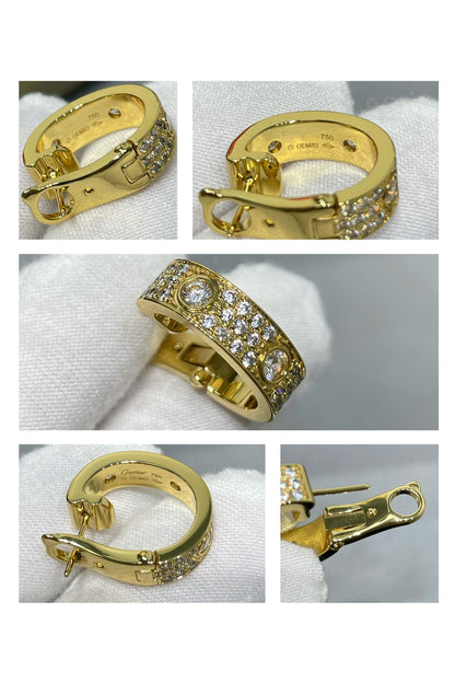 [Vellora Opalyn]LOVE 5.5MM DIAMOND PAVED EARRINGS