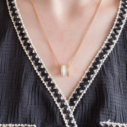 [Vellora Opalyn]ZERO 1 DIAMOND CERAMIC NECKLACE