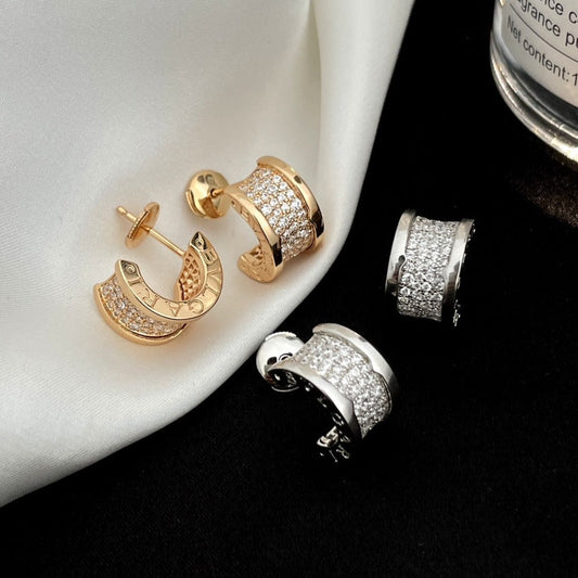 [Vellora Opalyn]ZERO 1 DIAMOND PAVED EARRINGS