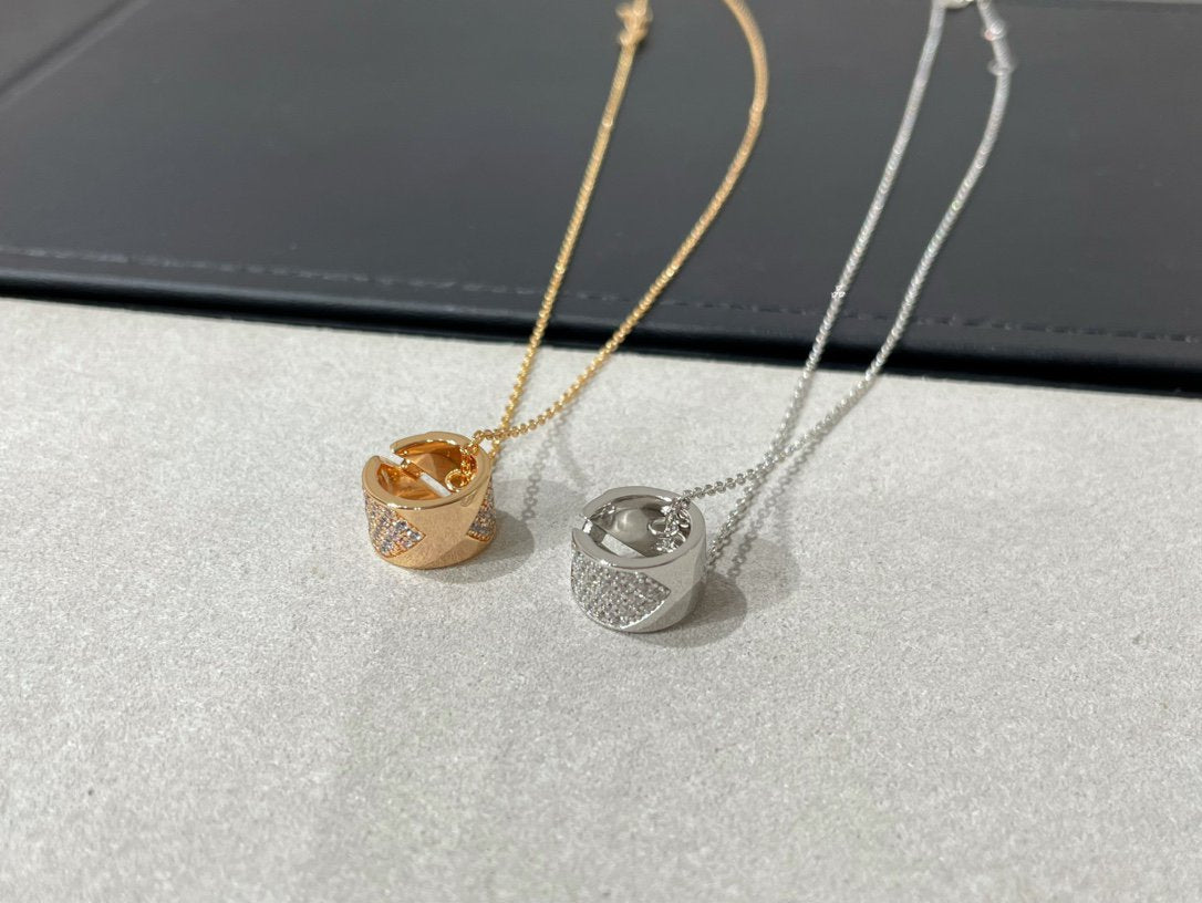 [Vellora Opalyn]LIENS EVIDENCE DIAMOND PAVED NECKLACE