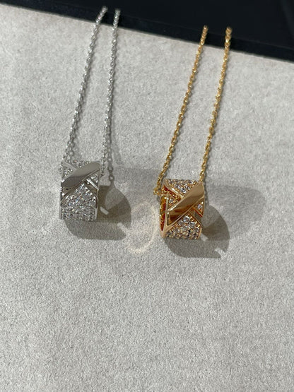 [Vellora Opalyn]LIENS EVIDENCE DIAMOND PAVED NECKLACE