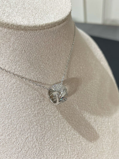 [Vellora Opalyn]LIENS EVIDENCE DIAMOND PAVED NECKLACE