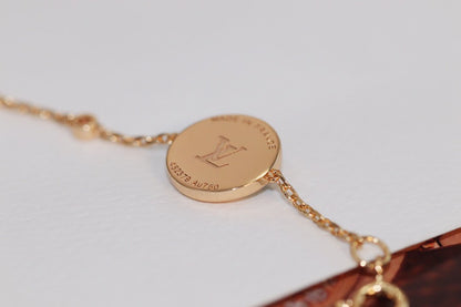 [Vellora Opalyn]STAR AND SUN 4 MOTIF PINK GOLD MALACHITE BRACELET