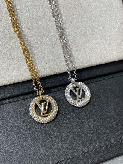 [Vellora Opalyn]BY NIGHT DIAMOND PAVED NECKLACE