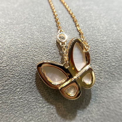 [Vellora Opalyn]BUTTERFLY MOP DIAMOND NECKLACE