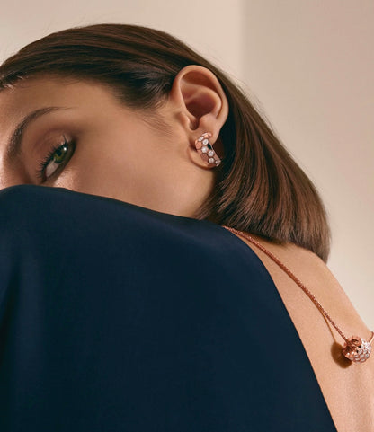 [Vellora Opalyn]BEE LOVE DIAMOND HOOP EARRINGS
