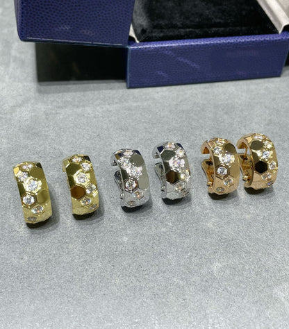 [Vellora Opalyn]BEE LOVE DIAMOND HOOP EARRINGS