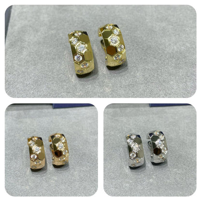 [Vellora Opalyn]BEE LOVE DIAMOND HOOP EARRINGS
