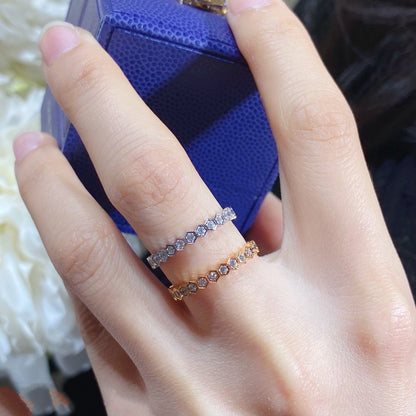 [Vellora Opalyn]BEE LOVE DIAMOND PAVED SMALL RING
