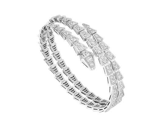 [Vellora Opalyn] SERPENTI BRACELET SILVER DIAMOND DOUBLE ROW