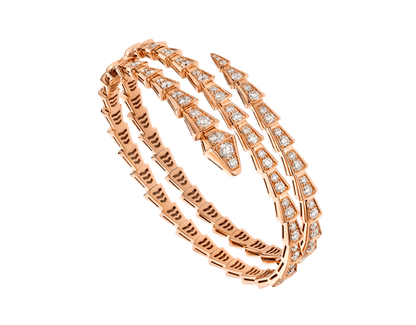 [Vellora Opalyn]SERPENTI BRACELET PINK GOLD DIAMOND DOUBLE ROW