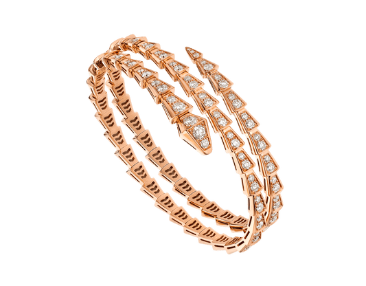 [Vellora Opalyn]SERPENTI BRACELET PINK GOLD DIAMOND DOUBLE ROW