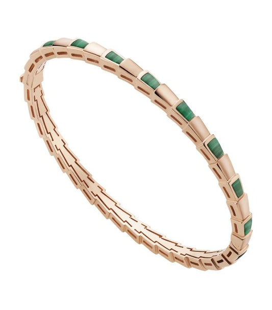 [Vellora Opalyn]SERPENTI BRACELET PINK GOLD MALACHITE