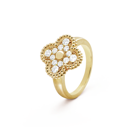 [Vellora Opalyn]CLOVER DIAMOND RING