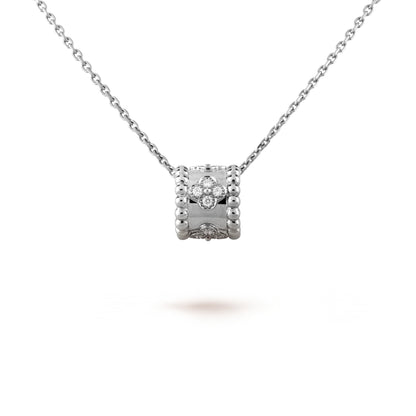 [Vellora Opalyn]PERLEE PEDANT SIVLER DIAMOND NECKLACE