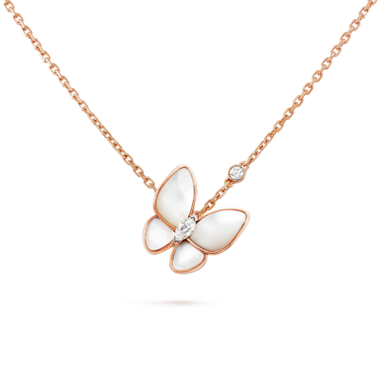 [Vellora Opalyn]BUTTERFLY MOP DIAMOND NECKLACE