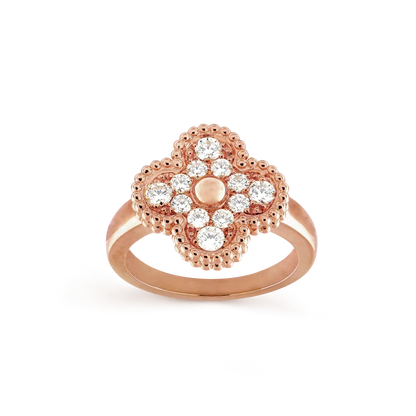 [Vellora Opalyn]CLOVER DIAMOND RING