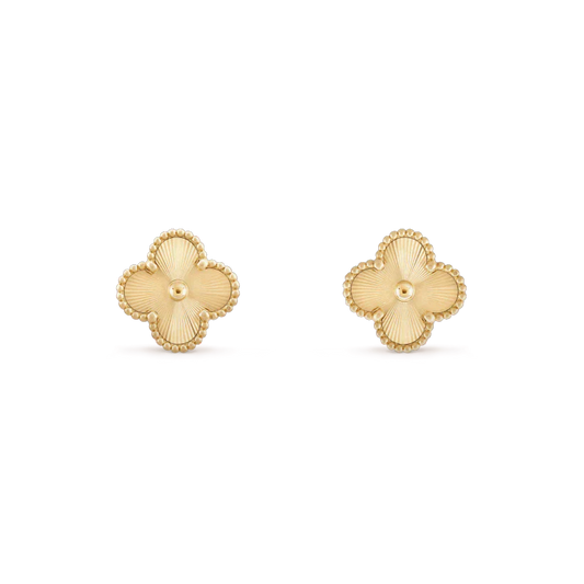 [Vellora Opalyn]CLOVER MINI 9.5MM LASER EARRINGS