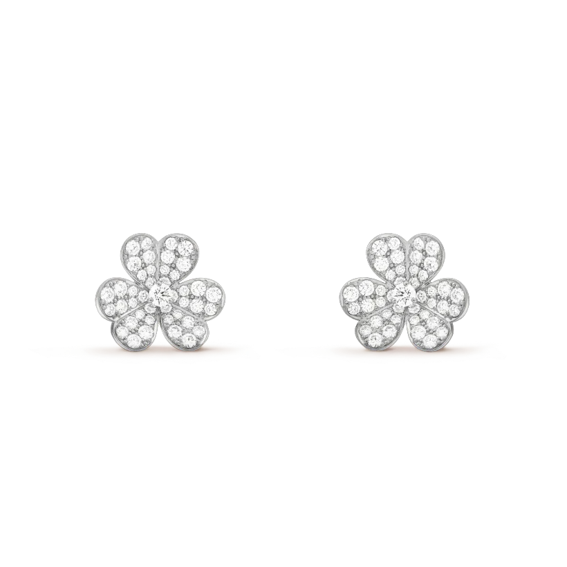 [Vellora Opalyn]CLOVER COMOS DIAMOND EARRINGS SILVER