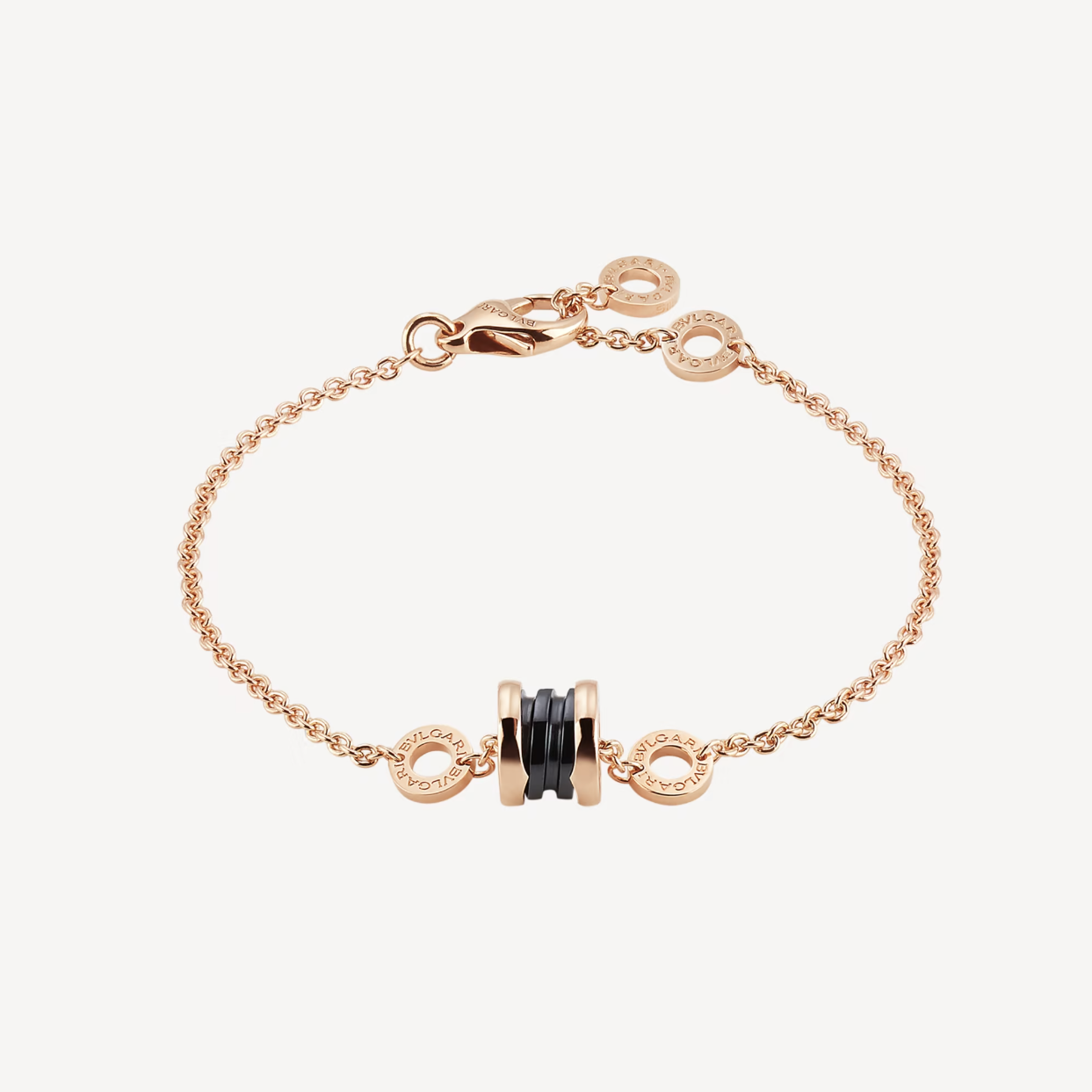 [Vellora Opalyn]ZERO 1 SOFT PINK GOLD AND BLACK CERAMIC BRACELET