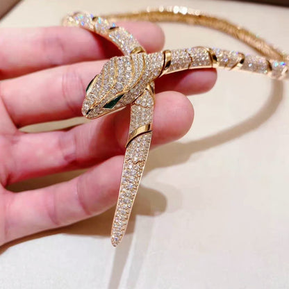 [Vellora Opalyn]HAUTE COUTURE GOLD SERPENTI NECKLACE