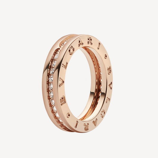 [Vellora Opalyn]ZERO 1 ONE-BAND PAVED DIAMONDS ON THE SPIRAL RING