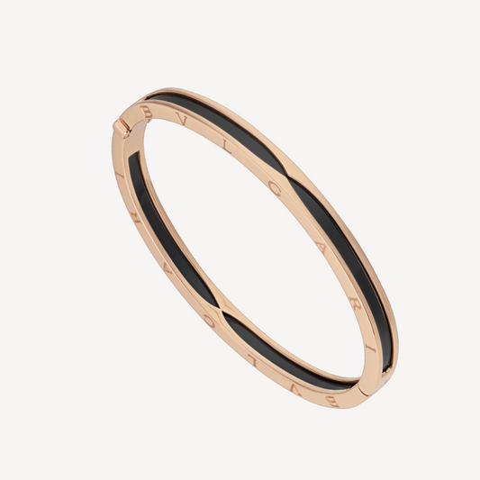 [Vellora Opalyn]ZERO 1 PINK GOLD WITH BLACK CERAMIC BRACELET