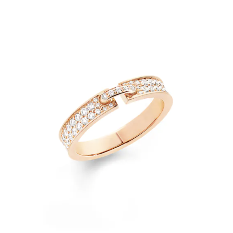 [Vellora Opalyn]ALLIANCE LIENS VIDENCE PAVED DIAMOND 4MM RING